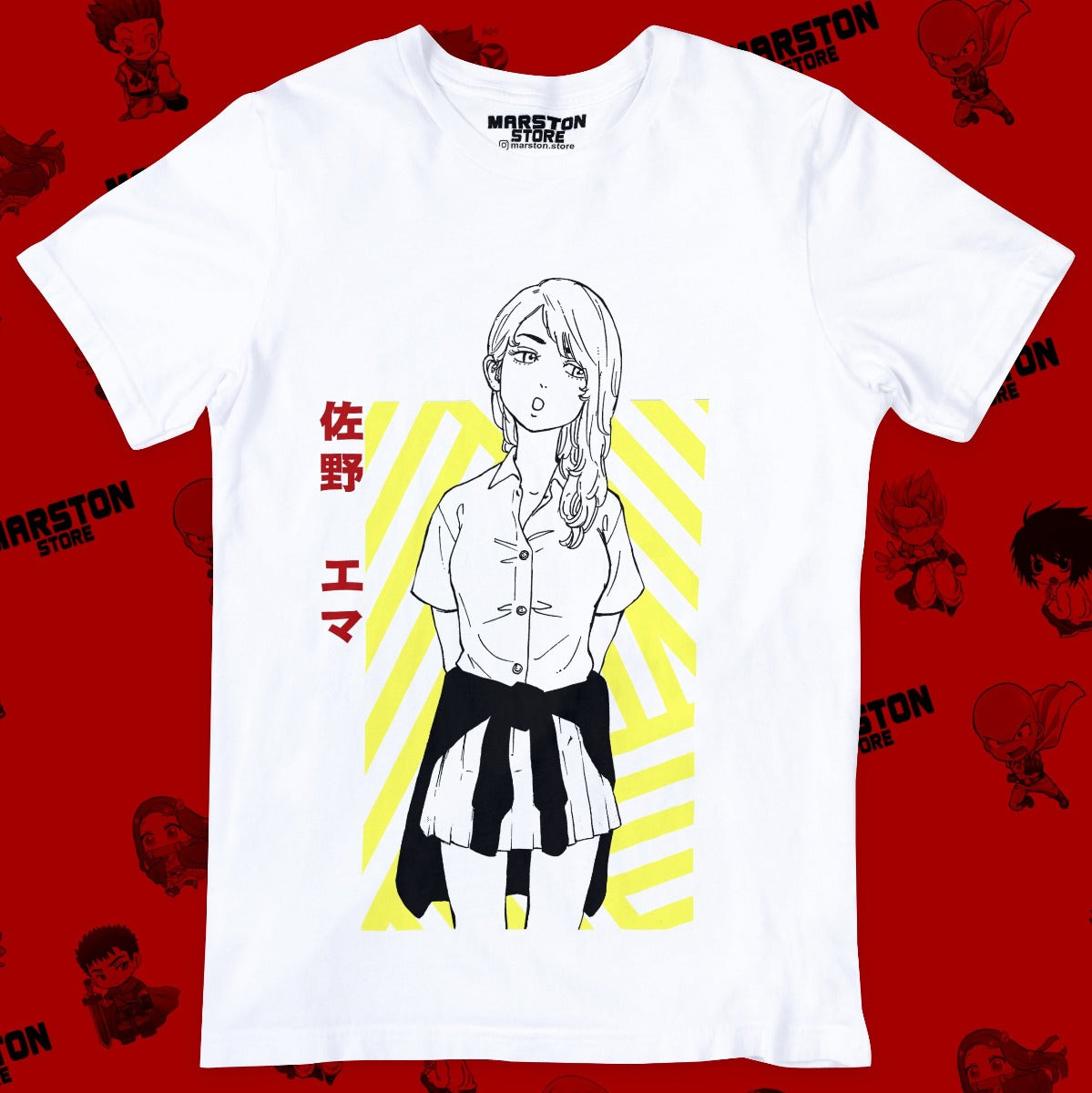 Polera blanca de Tokyo Revengers con Emma Sano