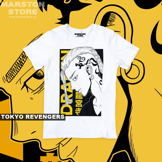 Polera blanca de Tokyo Revengers con Ken Ryuguji (Draken)