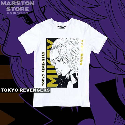 Polera blanca de Tokyo Revengers con Manjiro Sano (Mikey)