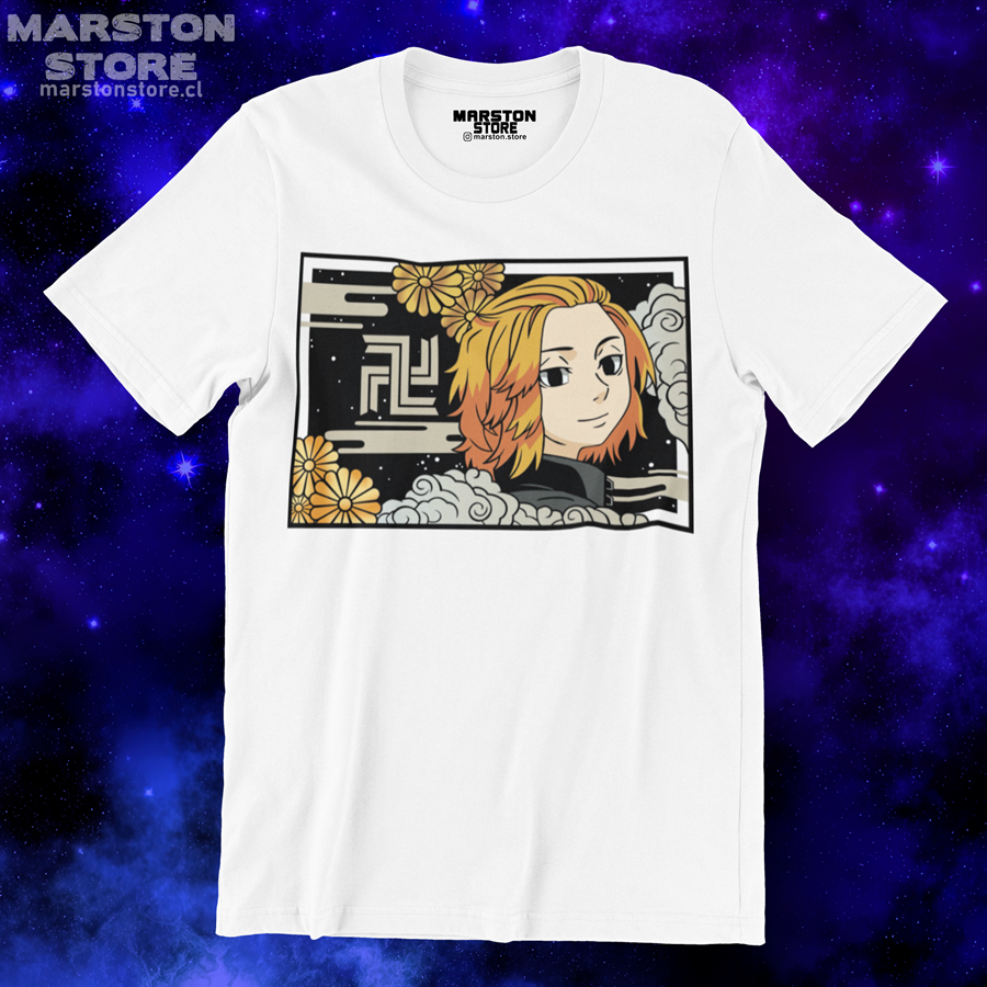 Polera blanca de Tokyo Revengers con Manjiro Sano (Mikey)