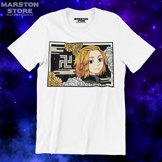 Polera blanca de Tokyo Revengers con Manjiro Sano (Mikey)