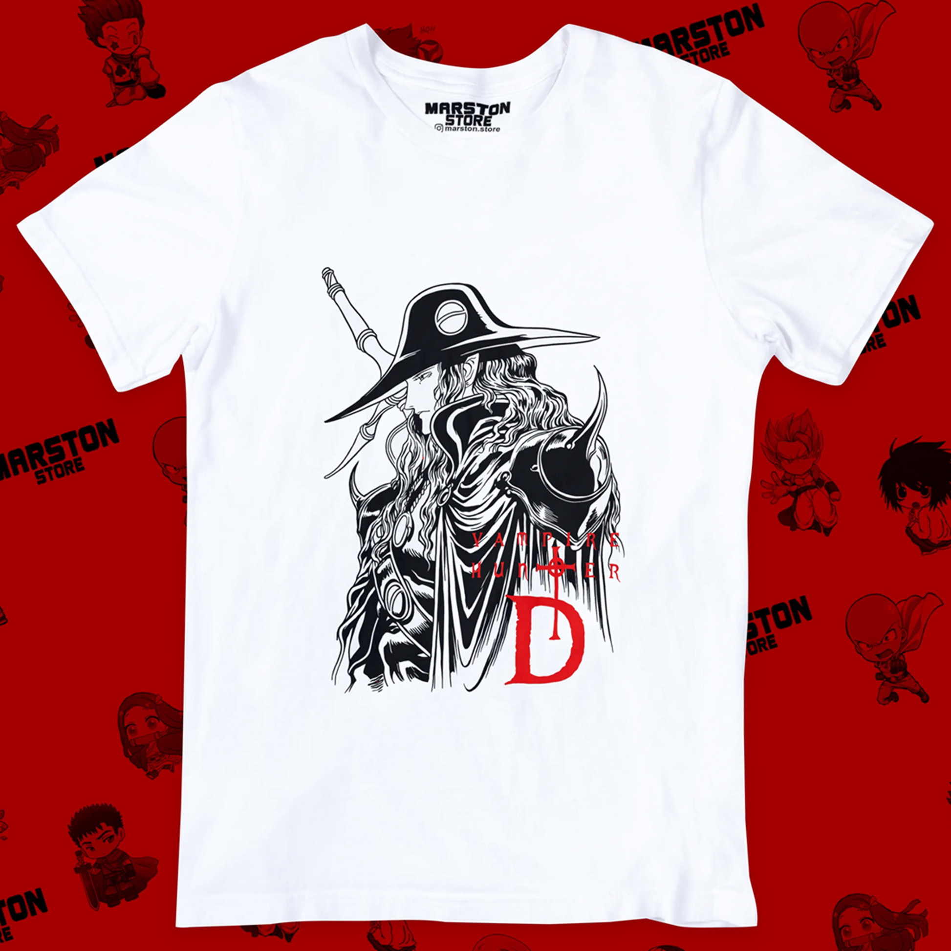 Polera blanca de Vampire Hunter D