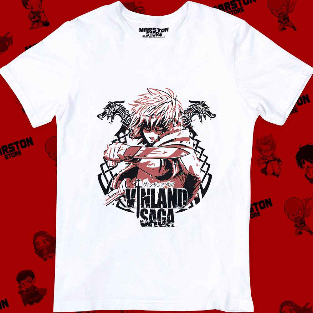 Polera blanca de Vinland Saga