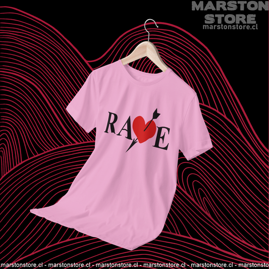 Polera rosada Catherine con diseño Rave