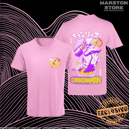 Polera Chainsaw Man con Denji y Pochita