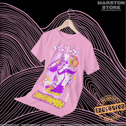 Polera Chainsaw Man con Denji y Pochita