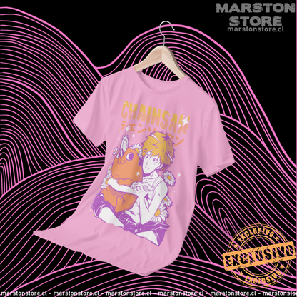 Polera Chainsaw Man con Denji y Pochita
