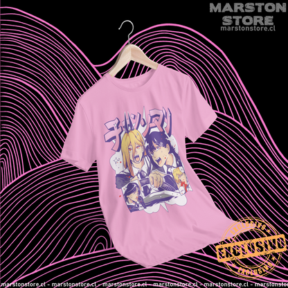 Polera Chainsaw Man con Kobeni Higashiyama y Power