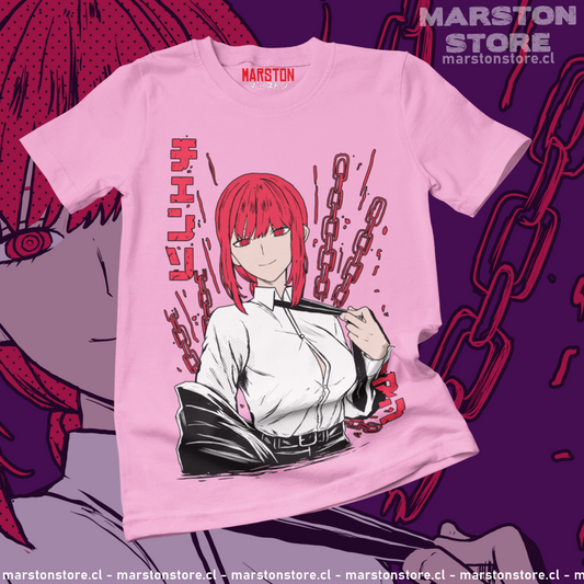 Polera Chainsaw Man con diseño de Makima