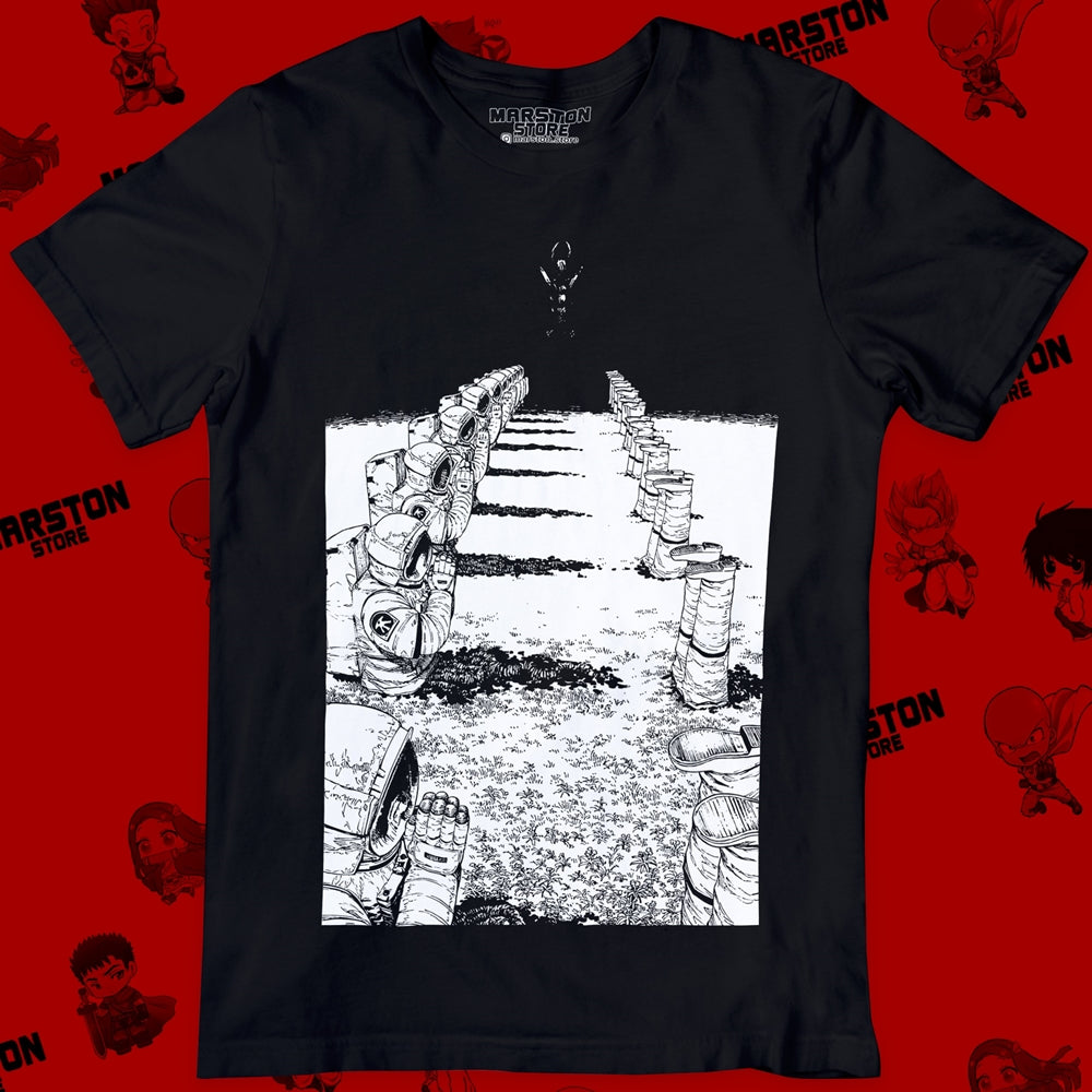 Polera negra con diseño de Chainsaw Man
