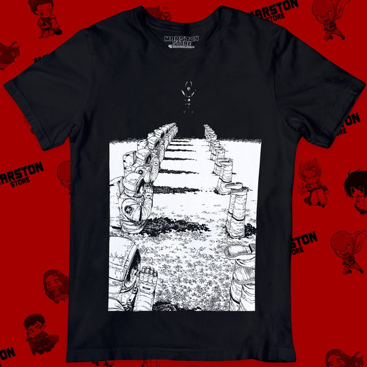 Polera negra con diseño de Chainsaw Man