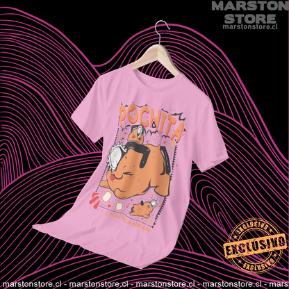 Polera Chainsaw Man con diseño de Pochita
