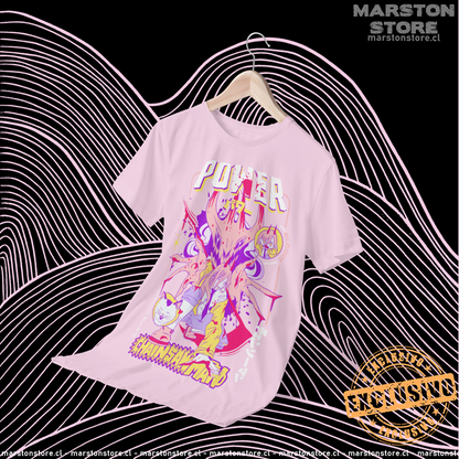 Polera Chainsaw Man con Power y Nyako, versión 1