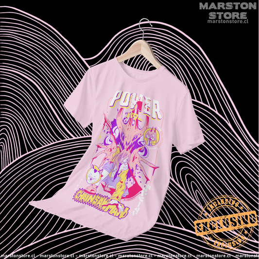Polera Chainsaw Man con Power y Nyako, versión 1