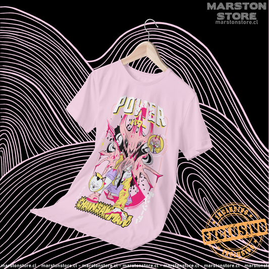 Polera Chainsaw Man con Power y Nyako, versión 2