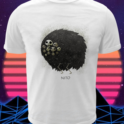 Polera blanca con diseño de Dark Souls