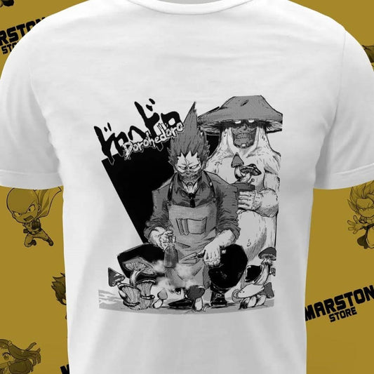 Polera blanca Dorohedoro con diseño inspirado en el anime