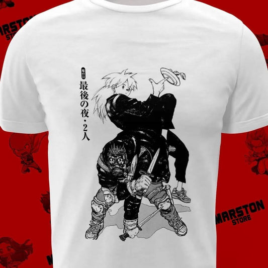 Polera blanca Dorohedoro con diseño inspirado en el anime
