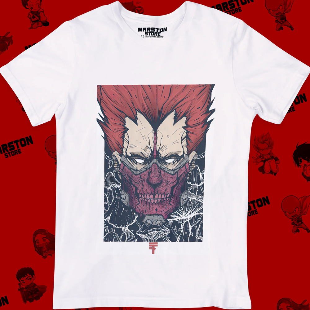 Polera blanca Dorohedoro con diseño inspirado en el anime