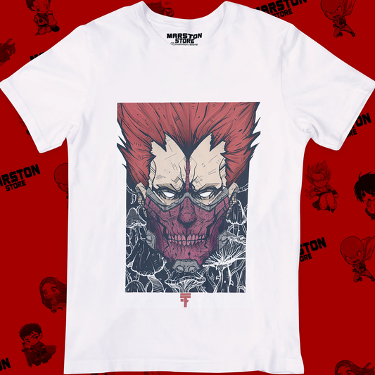 Polera blanca Dorohedoro con diseño inspirado en el anime