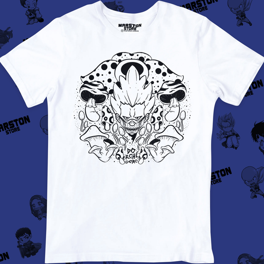 Polera blanca Dorohedoro con diseño inspirado en el anime