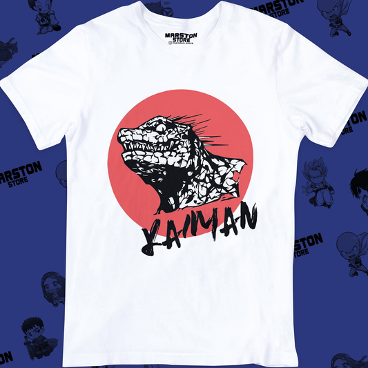 Polera blanca Dorohedoro con diseño inspirado en el anime