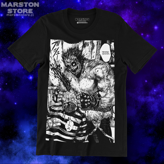 Polera negra Dorohedoro con diseño inspirado en el anime