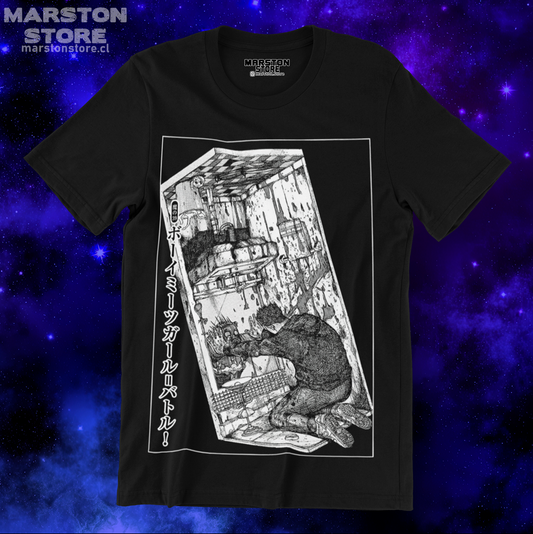 Polera negra Dorohedoro con diseño inspirado en el anime