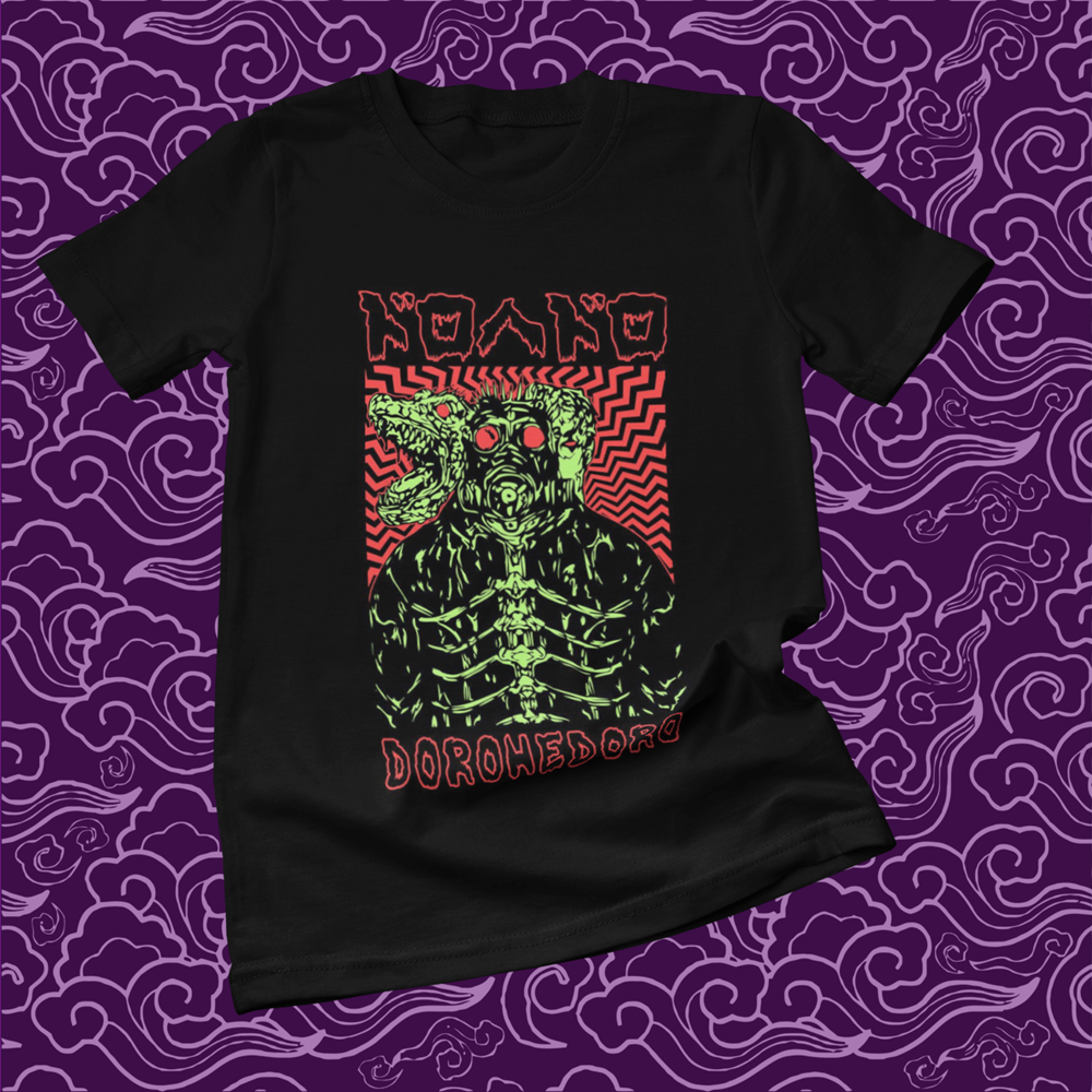Polera negra Dorohedoro con diseño inspirado en el anime