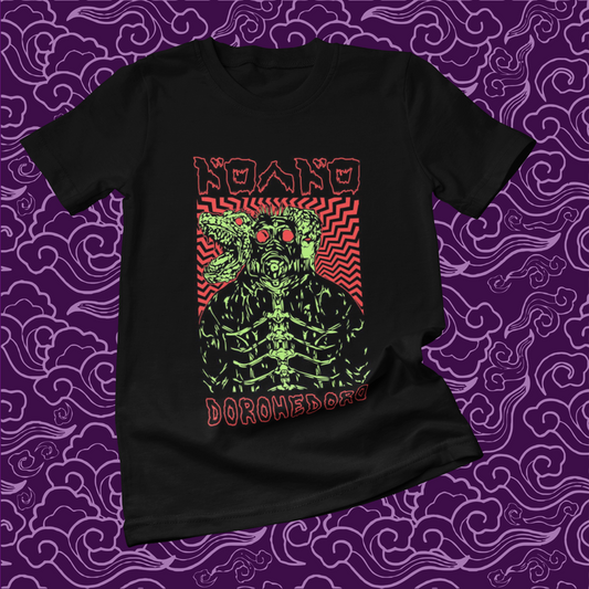 Polera negra Dorohedoro con diseño inspirado en el anime