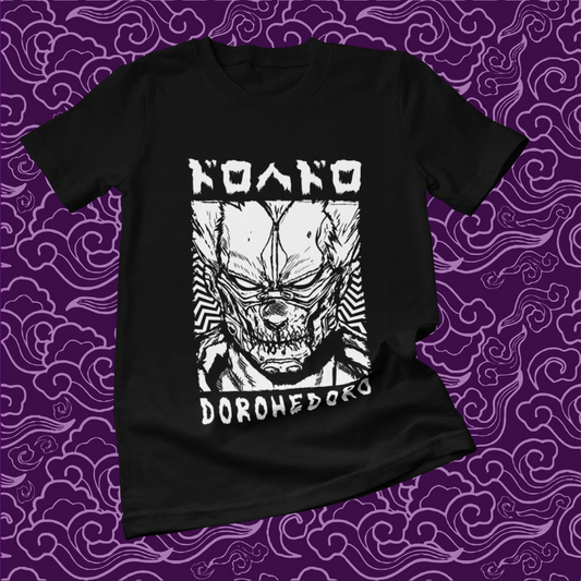 Polera negra Dorohedoro con diseño inspirado en el anime