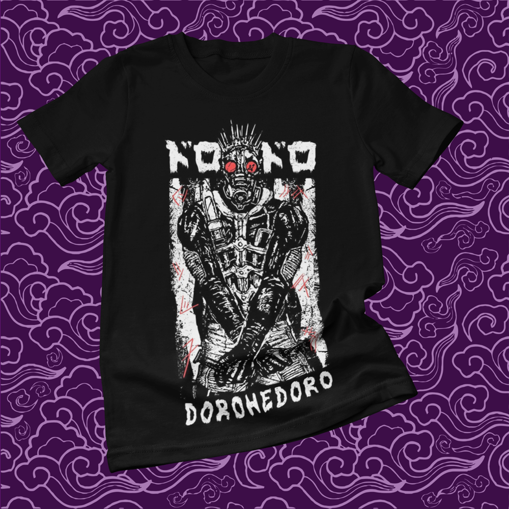Polera negra Dorohedoro con diseño inspirado en el anime