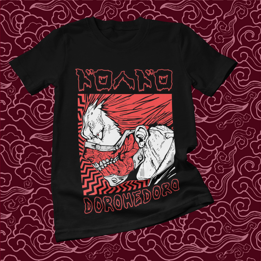 Polera negra Dorohedoro con diseño inspirado en el anime