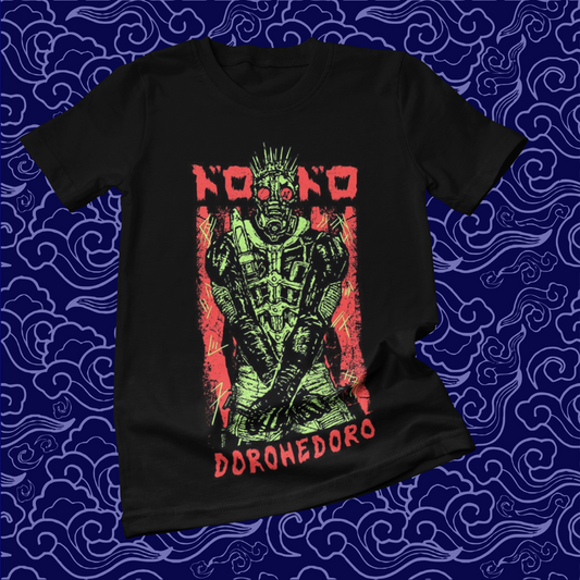 Polera negra Dorohedoro con diseño inspirado en el anime