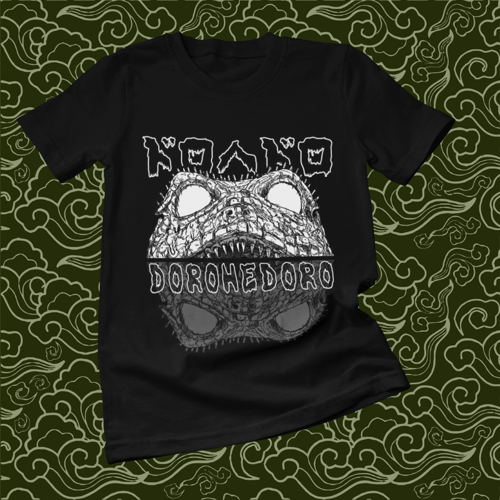 Polera negra Dorohedoro con diseño inspirado en el anime