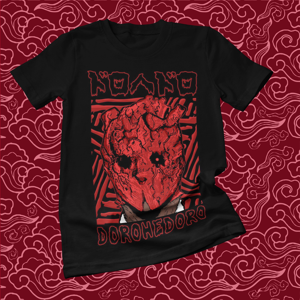 Polera negra Dorohedoro con diseño inspirado en el anime