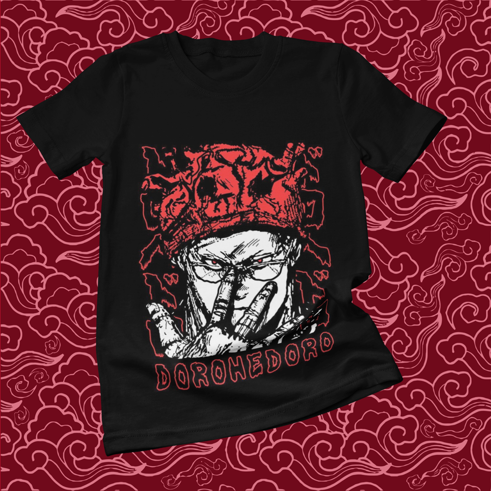 Polera negra Dorohedoro con diseño inspirado en el anime