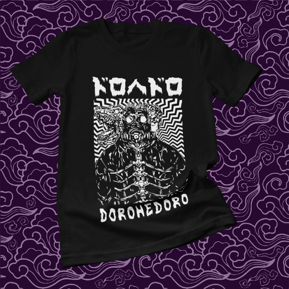 Polera negra Dorohedoro con diseño inspirado en el anime