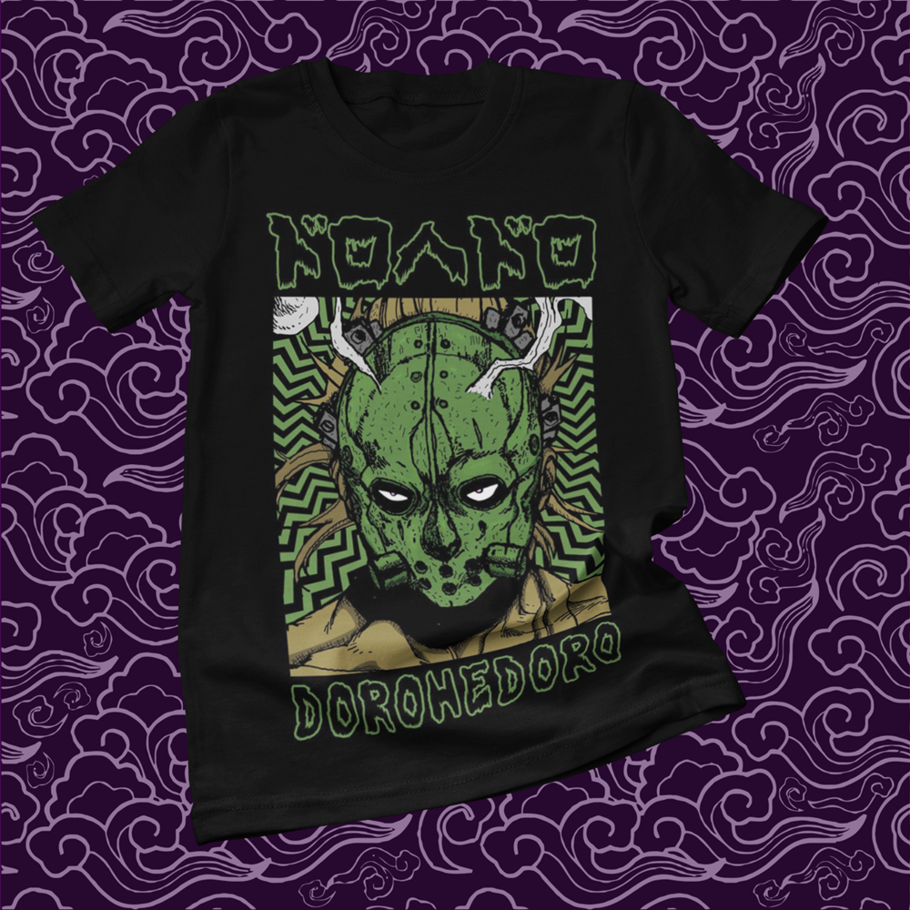 Polera negra Dorohedoro con diseño inspirado en el anime