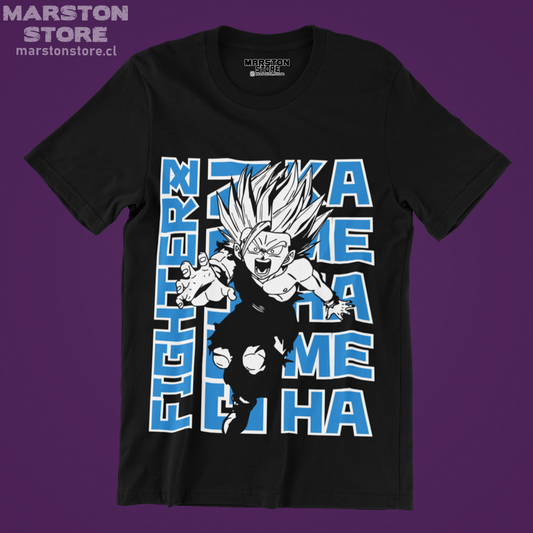 Polera negra Dragon Ball con diseño de Gohan
