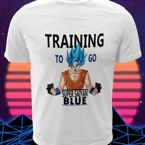 Polera blanca Dragon Ball con diseño de Goku