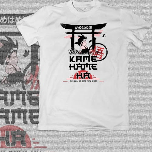 Polera blanca Dragon Ball con diseño de Goku