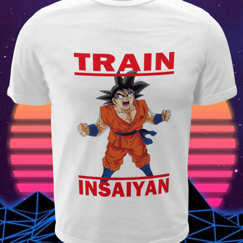 Polera blanca Dragon Ball con diseño de Goku