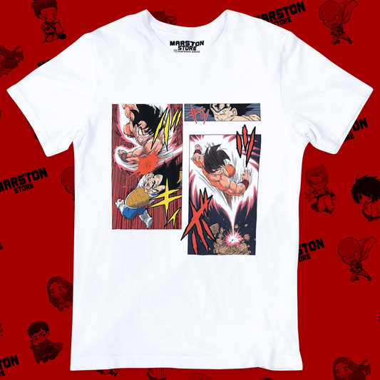Polera blanca Dragon Ball con diseño de Goku