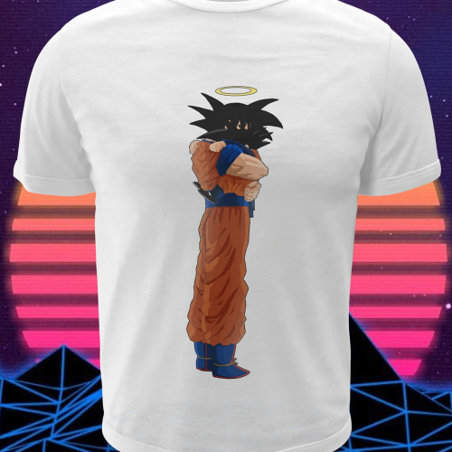 Polera blanca Dragon Ball con Goku y Goten