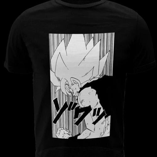 Polera negra Dragon Ball con diseño de Goku
