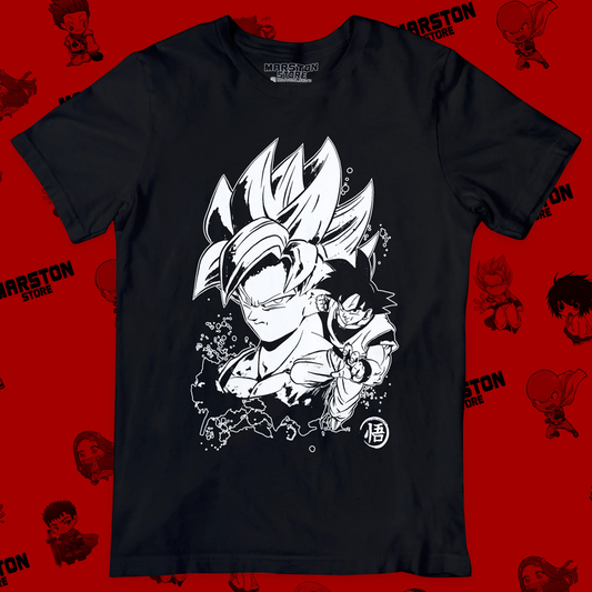 Polera negra Dragon Ball con diseño de Goku