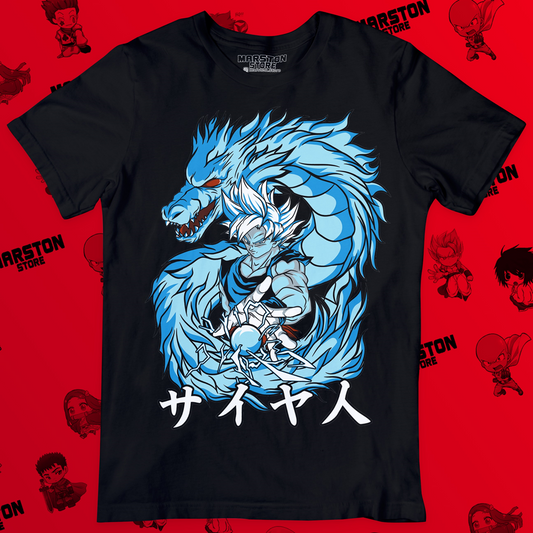 Polera negra Dragon Ball con diseño de Goku