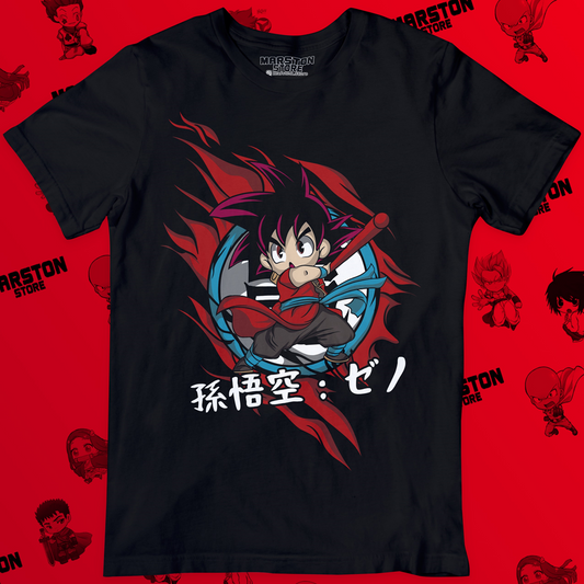 Polera negra Dragon Ball con diseño de Goku