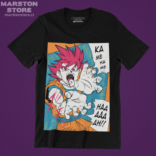 Polera negra Dragon Ball con diseño de Goku